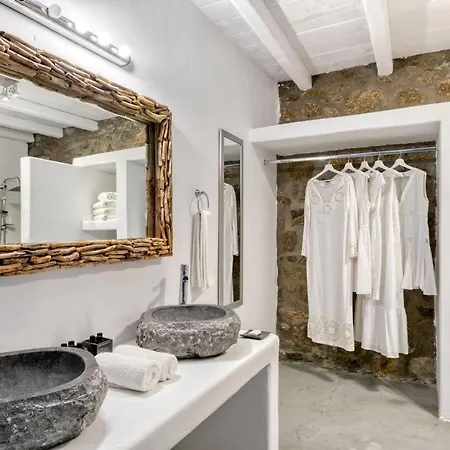 Elegant Mykonos Air Private Pool 4 Bedrooms Sea View Panormos * Panormos (Mykonos)