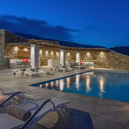 Elegant Mykonos Air Private Pool 4 Bedrooms Sea View Panormos Villa