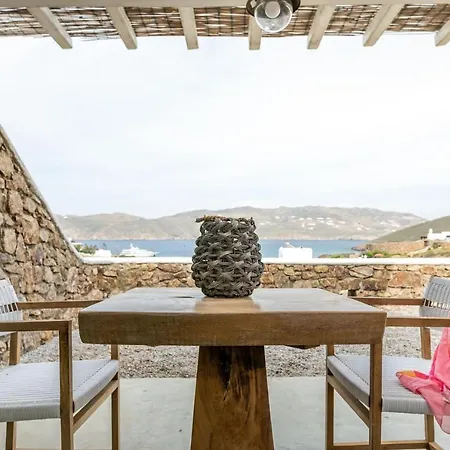 Elegant Mykonos Air Private Pool 4 Bedrooms Sea View Panormos Villa *