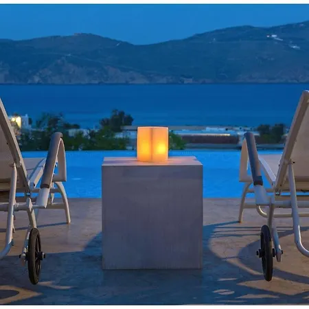 Elegant Mykonos Air Private Pool 4 Bedrooms Sea View Panormos Villa *